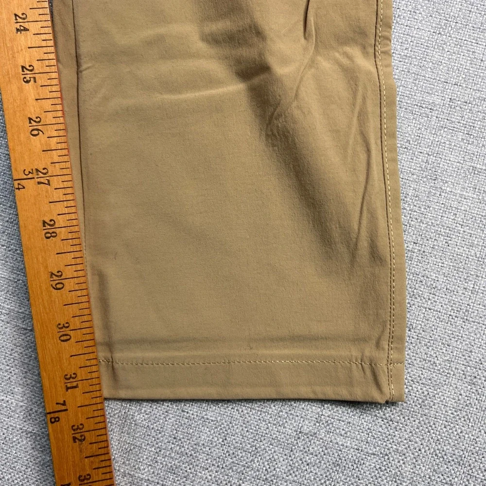 J. Crew 484 Slim Stretch Tech Pants Men 30x32 Khaki Water Resistant Commuter NWT